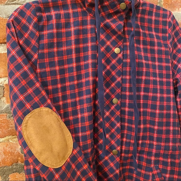 ModCloth Jacket Living Lodge Plaid Red Flannel - Picture 5 of 16